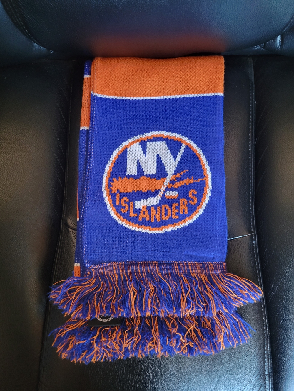 NHL New York Islanders Blue & Orange Knit Scarf